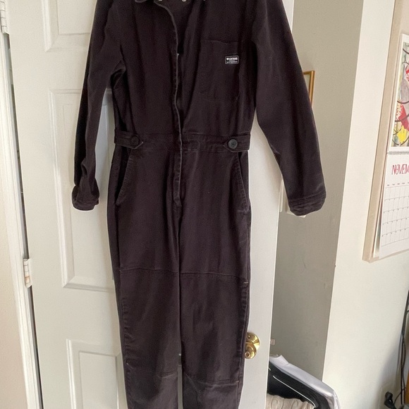 Wildfang Long Sleeved High Waisted Jumpsuit Coverall - Black M - Picture 2 of 2